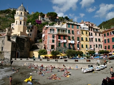 Little beach of Vernazza in the Cinque Terre