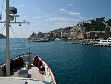 View fron the boat at Portovenere close to the Cinque Terre
