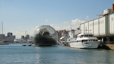 Biosphere at the old harbor of Genoa