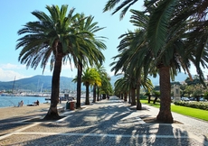 Beach promenade of La Spezia