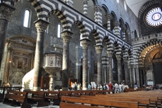 The majestic cathedral San Lorenzo in Genoa