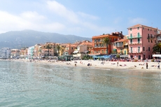 Beach of Alassio in Italy