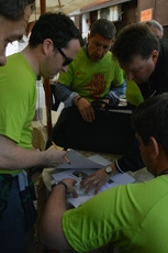 The teams compose the guide-books